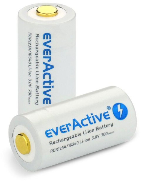Akumulatorek 16340 / R-CR123 3V everActive 700mAh (1 szt.) z zabezpieczeniem Akumulatorek 16340 / R-CR123 3V everActive 700mAh (1 szt.) z zabezpieczeniem