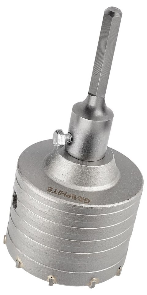 Otwornica widiowa 80 mm z adapterem HEX oraz wiertłem pilotującym