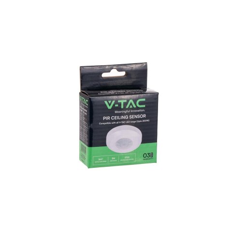 Czujnik ruchu 360st sufitowy fi76 biały V-TAC VT-8091