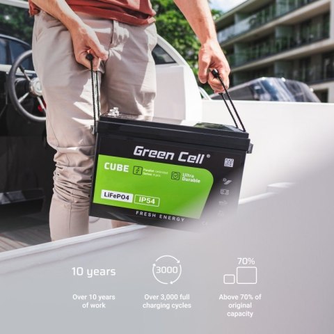 GREEN CELL AKUMULATOR LIFEPO4 CUBE 200AH 12V/12.8V 2560WH LFPGC12V200AH