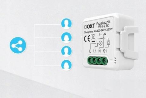 Moduł OXT mini przekaźnik 1 obw. bez N ZigBee TUYA Moduł OXT mini przekaźnik 1 obw. bez N ZigBee TUYA