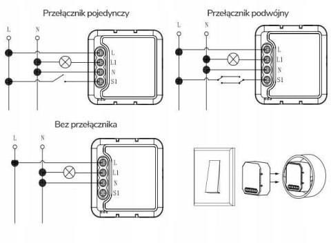 Moduł OXT mini przekaźnik 1 obwód WiFi TUYA Moduł OXT mini przekaźnik 1 obwód WiFi TUYA