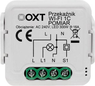 Moduł OXT przekaźnik 1 obwód pomiar 16A WIFI TUYA