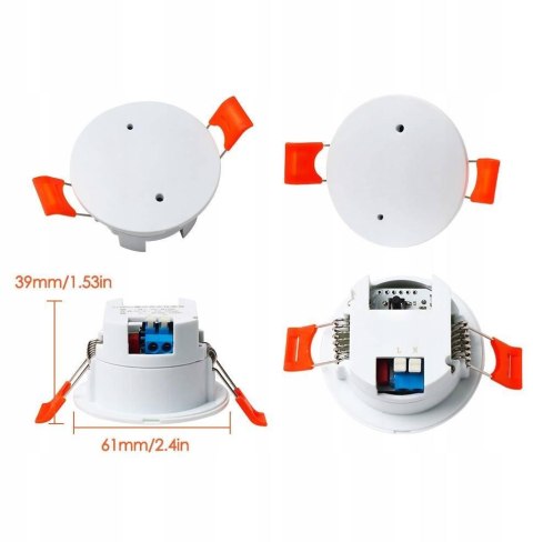 OXT Czujnik radar obecności jasności 230V ZigBee TUYA OXT Czujnik radar obecności jasności 230V ZigBee TUYA