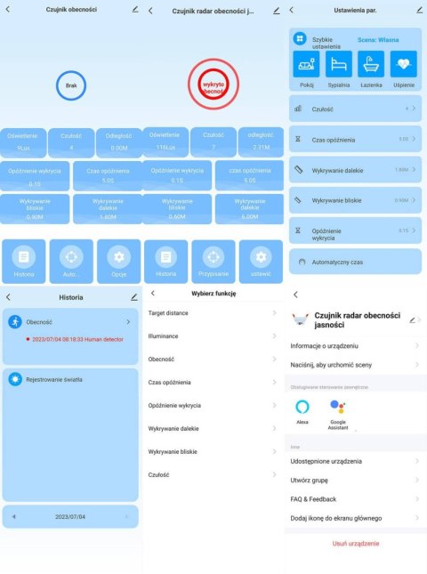 OXT Czujnik radar obecności jasności 230V ZigBee TUYA OXT Czujnik radar obecności jasności 230V ZigBee TUYA