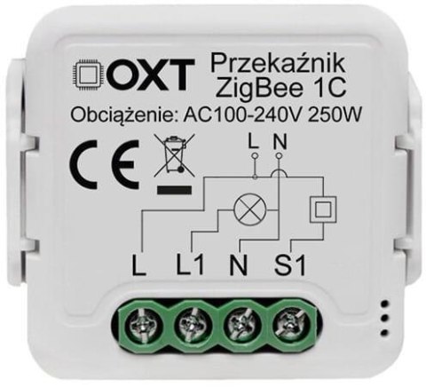 Moduł OXT mini przekaźnik 1 obwód ZigBee TUYA Moduł OXT mini przekaźnik 1 obwód ZigBee TUYA