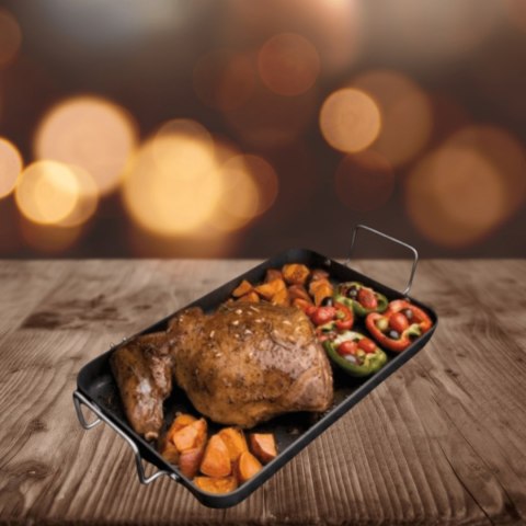 Brytfanna prostokątna z uchwytami CADAC Meridian z powłoką GreenGrill®