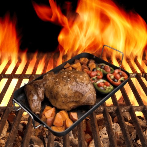 Brytfanna prostokątna z uchwytami CADAC Meridian z powłoką GreenGrill®