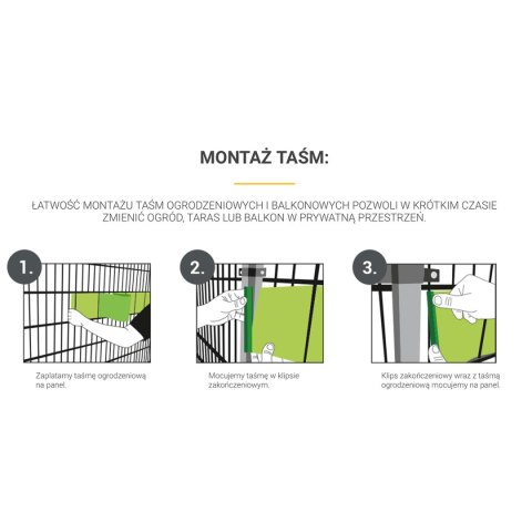 Klipsy do taśm ogrodzeniowych 10 szt. STANDARD BIAŁE