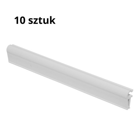 Klipsy do taśm ogrodzeniowych 10 szt. STANDARD BIAŁE