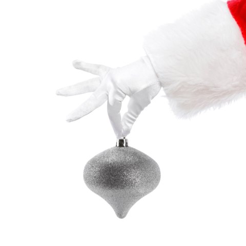 Bombki na choinkę 10cm kpl 4szt SREBRNE