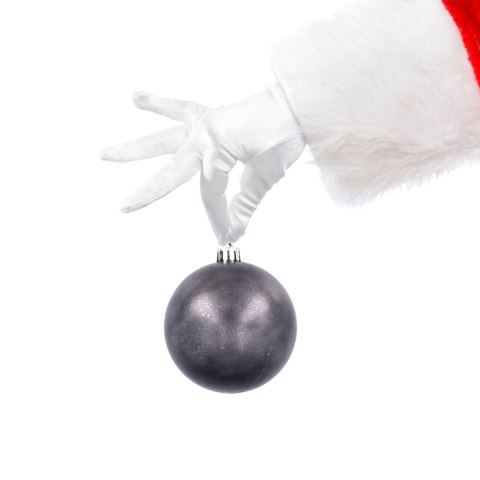 Ekskluzywna Bombka Choinkowa od Kamai Christmas Decoration® - Kolor Antracyt, Komplet 4 Sztuk