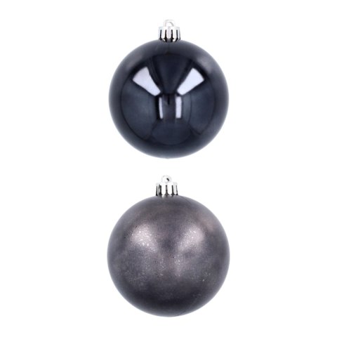 Ekskluzywna Bombka Choinkowa od Kamai Christmas Decoration® - Kolor Antracyt, Komplet 4 Sztuk