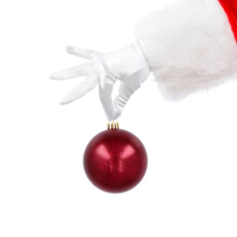 Ekskluzywna Bombka Choinkowa od Kamai Christmas Decoration® - Kolor Burgund, Komplet 4 Sztuk