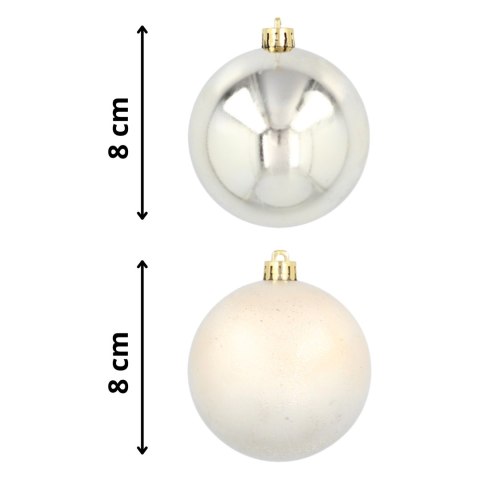 Ekskluzywna Bombka Choinkowa od Kamai Christmas Decoration® - Kolor Szampański, Komplet 4 Sztuk