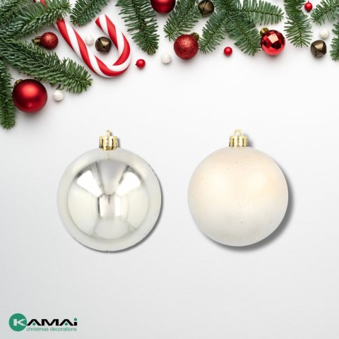 Ekskluzywna Bombka Choinkowa od Kamai Christmas Decoration® - Kolor Szampański, Komplet 4 Sztuk