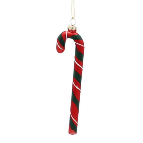 Eleganckie Ozdoby Świąteczne "Czerwono-Zielona Laseczka Cukrowa" z Szkła od Kamai Christmas Decoration®