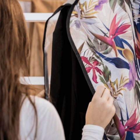 FLORAL w kwiaty organizer na płaszcz 60x135cm