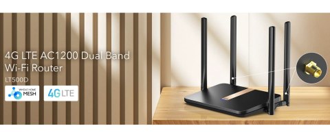 PUNKT DOSTĘPOWY 4G LTE +ROUTER LT500D 2.4 GHz, 5 GHz, 300 Mb/s + 867 Mb/s CUDY