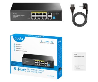SWITCH POE FS1010P 8-PORTOWY CUDY