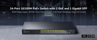 SWITCH POE FS1026PS1 24-PORTOWY SFP CUDY