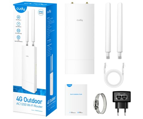 PUNKT DOSTĘPOWY 4G LTE +ROUTER LT500 OUTDOOR 2.4 GHz, 5 GHz 867 Mb/s + 300 Mb/s CUDY