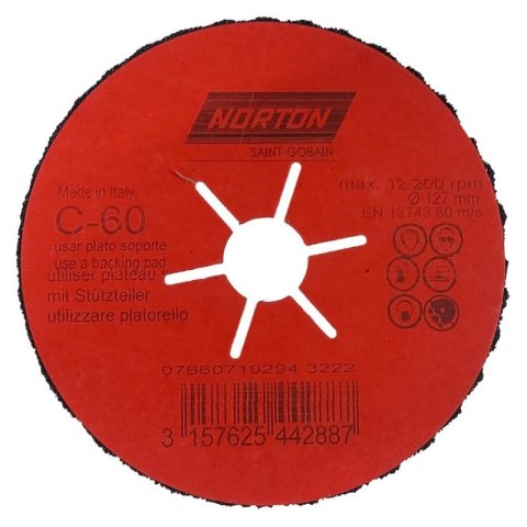 KRĄŻEK PÓŁELASTYCZNY NORTON CP FLEX 127MM P.60 KRĄŻEK PÓŁELASTYCZNY NORTON CP FLEX 127MM P.60