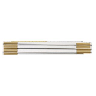 MIARA DREWNIANA SKŁADANA BIAŁO-ŻÓŁTA 2M