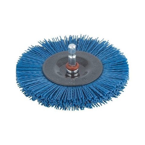 SZCZOTKA TARCZOWA NYLONOWA 100MM TRZPIEŃ 6MM