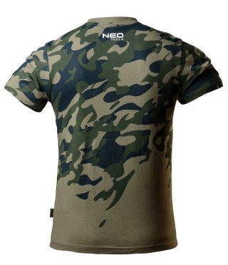 T-SHIRT ROBOCZY Z NADRUKIEM CAMO, ROZM.L