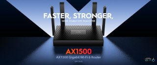 ROUTER WR1500 Wi-Fi 6 2.4 GHz, 5 GHz 300 Mb/s + 1201 Mb/s CUDY
