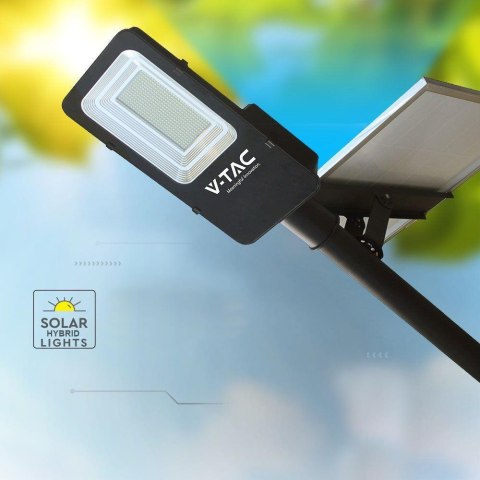 Naświetlacz Oprawa Uliczna Solarna Hybrydowa V-TAC 50W LED VT-ST201 6500K 4000lm