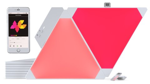 INTELIGENTNE PANELE LED Aurora Nanoleaf Light Panels Smarter Kit WI-FI (Zestaw 9 paneli)