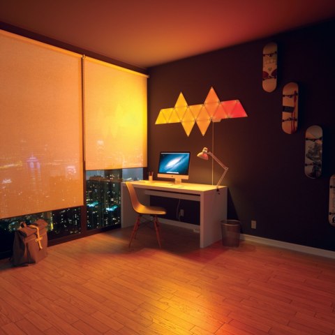 INTELIGENTNE PANELE LED Aurora Nanoleaf Light Panels Smarter Kit WI-FI (Zestaw 9 paneli)