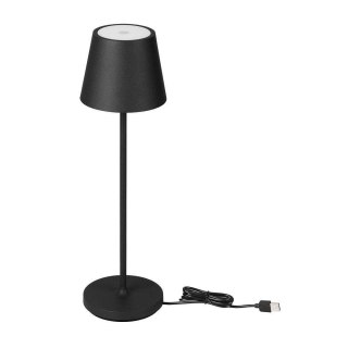 Lampka biurkowa nocna V-TAC 1,5W LED 27,5cm ładowanie ściemnianie IP54 czarna VT-7997 3000K 150lm