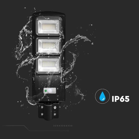 Naświetlacz Oprawa Uliczna LED Solarna V-TAC 12W Czarny VT-ST180W 6000K 1200lm