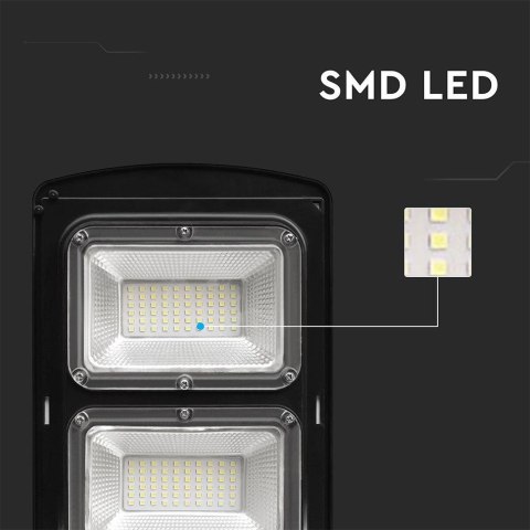 Naświetlacz Oprawa Uliczna LED Solarna V-TAC 8W Czarny VT-ST120W 6000K 1000lm