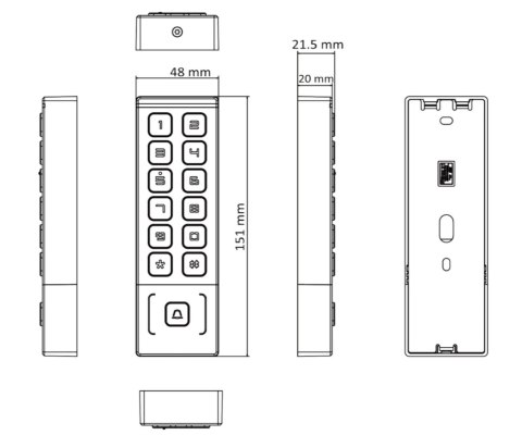 ZAMEK SZYFROWY DS-K1T809MWX Wi-Fi, Hikvision