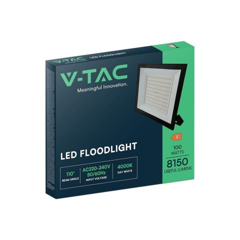 Projektor LED V-TAC 100W LED SMD czarny VT-44109 4000K 8150lm