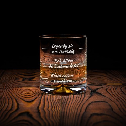 Urodzinowa szklanka do whisky z nadrukiem - prezent na 40-stkę