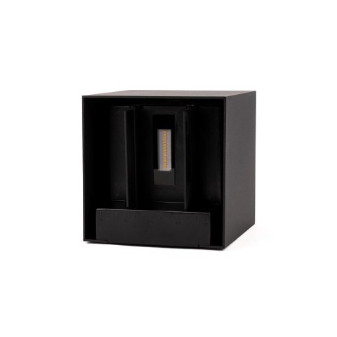 Oprawa ścienna solarna V-TAC 9W LED COB czarna kostka 15x15cm IP65 czujnik ruchu VT-409CCT 3000K-4000K-5000K 800lm