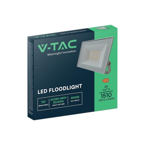 Projektor LED V-TAC 20W LED SMD biały VT-44022 6500K 1510lm