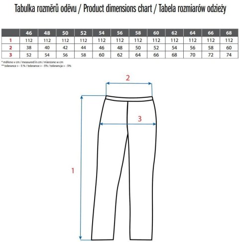 SPODNIE DO PASA CXS CEFEUS, SZARO-NIEBIESKIE ROZM.48