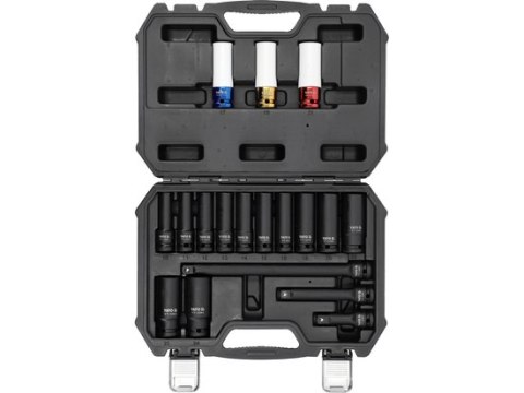 ZESTAW NASADEK UDAROWYCH DŁUGICH 1/2'' 18 SZT.