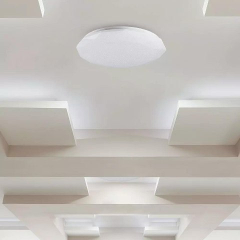 Plafon sufitowy V-TAC 40W LED pilot CCT fi.350 gwiazdy diament VT-8404 3000K-6500K 4000lm