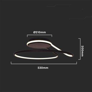 Oprawa sufitowa V-TAC 54W LED triac czarna VT-7762 4000K 5330lm