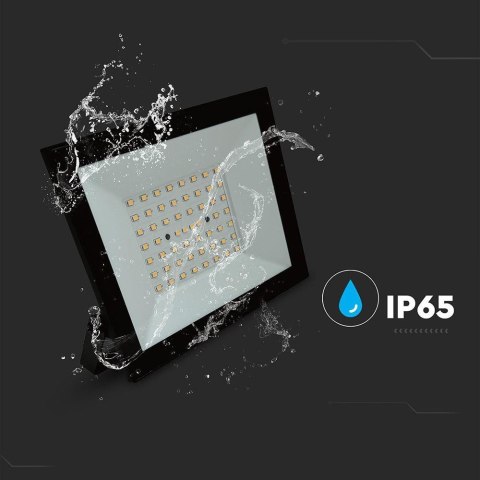 Projektor LED V-TAC 50W LED SMD czarny VT-44054 6500K 4000lm