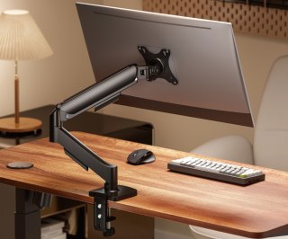 UCHWYT BIURKOWY DO MONITORA, NA SPRĘŻYNIE GAZOWEJ BRATECK-LDT97-C012 BRATECK