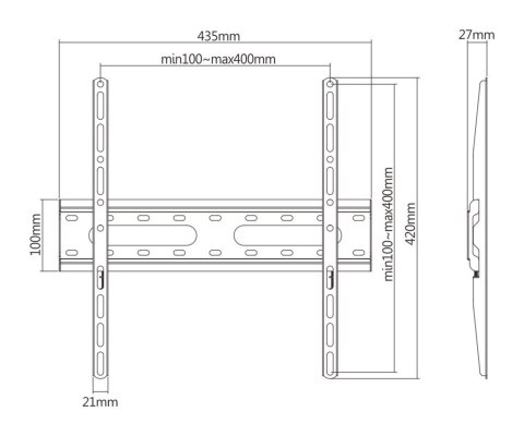 UCHWYT DO TELEWIZORA LUB MONITORA BRATECK-KL31-44F BRATECK