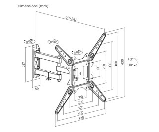 UCHWYT DO TELEWIZORA LUB MONITORA BRATECK-LPA68-443 BRATECK
